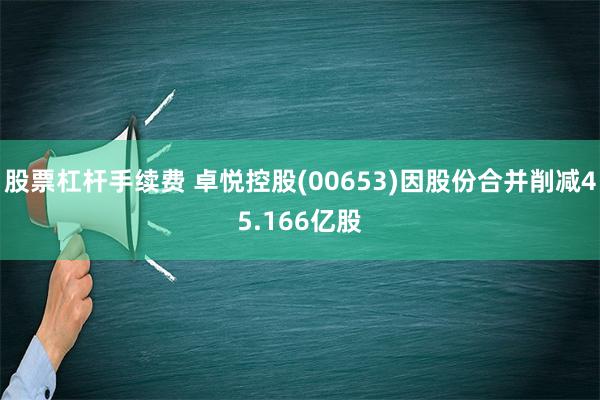 股票杠杆手续费 卓悦控股(00653)因股份合并削减45.166亿股