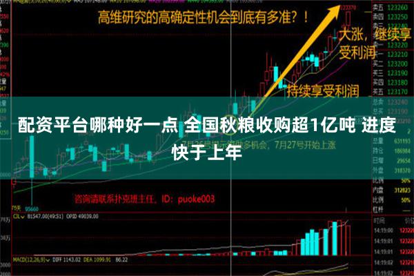 配资平台哪种好一点 全国秋粮收购超1亿吨 进度快于上年