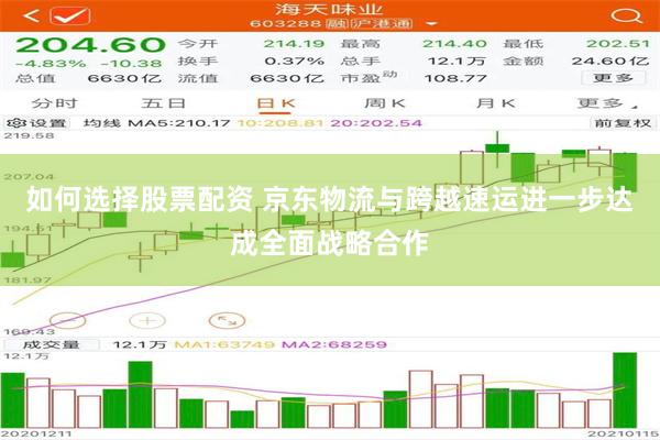 如何选择股票配资 京东物流与跨越速运进一步达成全面战略合作